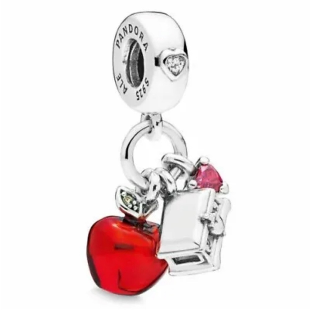 Pandora • Disney Pandora Charm Snow White Apple and Heart Box Dangle Charm